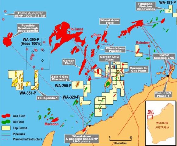 offshore oil fields Westrn Australia