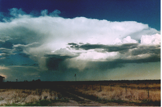 A anvil cloud of a thunderstorm