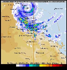 TC Larry - 256 km Townsville(Mt Stuart) Radar