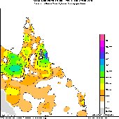 24 hr rainfall to 9am 22 March 2006